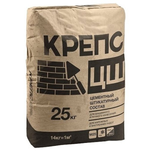 Штукатурка цементная Крепс ЦШ 25кг