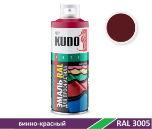 Эмаль аэрозоль для металлочер. винно-красный RAL 3005 520мл