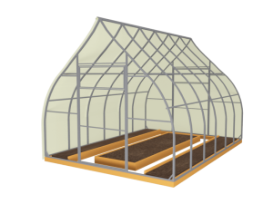 Теплица каркас Удачная Капелька ОЦ 3*4*2,25м шаг 0,67м ***