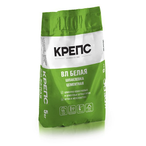 Шпаклевка цементная Крепс ВЛ белая 5кг