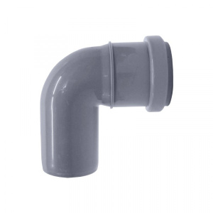 Отвод 50*90° серый