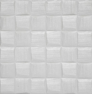 Панель ПВХ на клеевой основе Мозаика белая