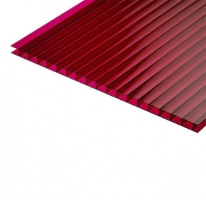 Поликарбонат сотовый гранат 4мм 2,1*6м 0,47