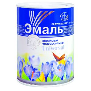 Эмаль акриловая универсальная белая 1,9 кг Радуга