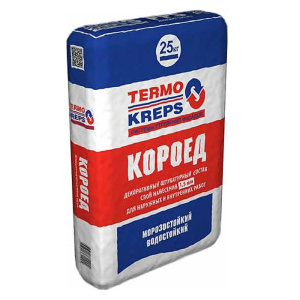 Штукатурка декоративная Крепс Короед 25кг зерно 2,5мм