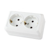 Розетка Ладога 2 мест. наружная с заземл.