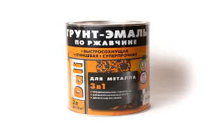 Грунт-эмаль по ржавчине DALI 2л серая