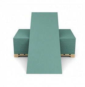 Гипсокартон Влагостойкий 12,5мм 2500*1200