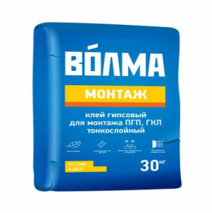 Клей для гипсокартона Волма монтаж 30кг  