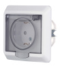 Розетка Таймыр 1 мест. внутренняя с заземл. с крышкой