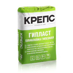 Шпаклевка гипсовая Крепс Гипласт белая 20кг