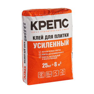 Клей для плитки Крепс усиленный 25кг