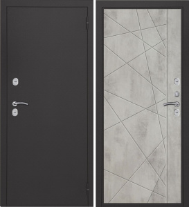 Дверь металл 860мм правая Термо Эверест Бетон Лофт грей