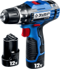 Дрель-шуруповерт ЗУБР Проф. 12В, 40Н.м, 2 АКБ, Led фонарь (кейс)