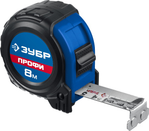 Рулетка 8м Зубр Профи усиленная