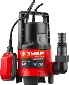 Насос дренажный для грязной воды 550Вт Зубр
