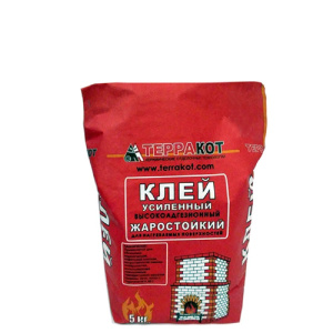Клей для плитки Терракот усиленный жаростойкий 5кг