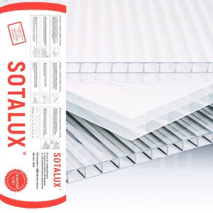 Поликарбонат сотовый парозрачный 6мм 2,1*6м Соталюкс 0,75 г.Черкесск ***