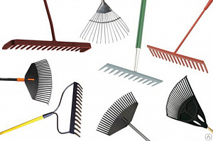 Вилы, Грабли, мётлы, носилки